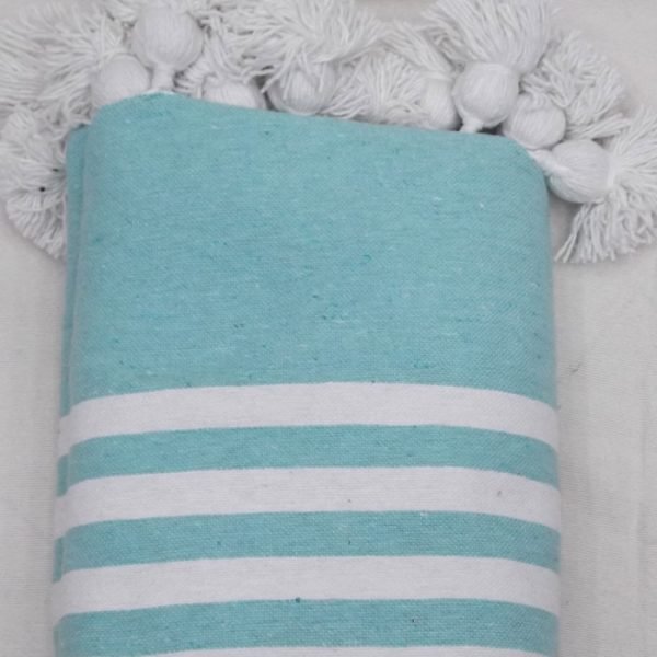 Couverture Pompom rayé 3