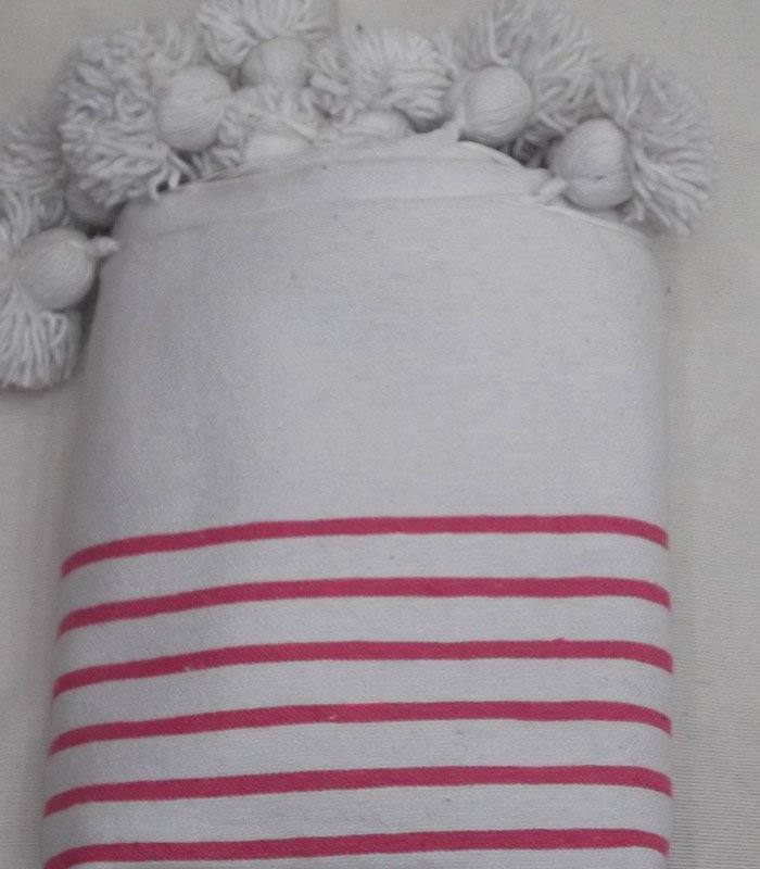 Couverture Pompom Rayé 18