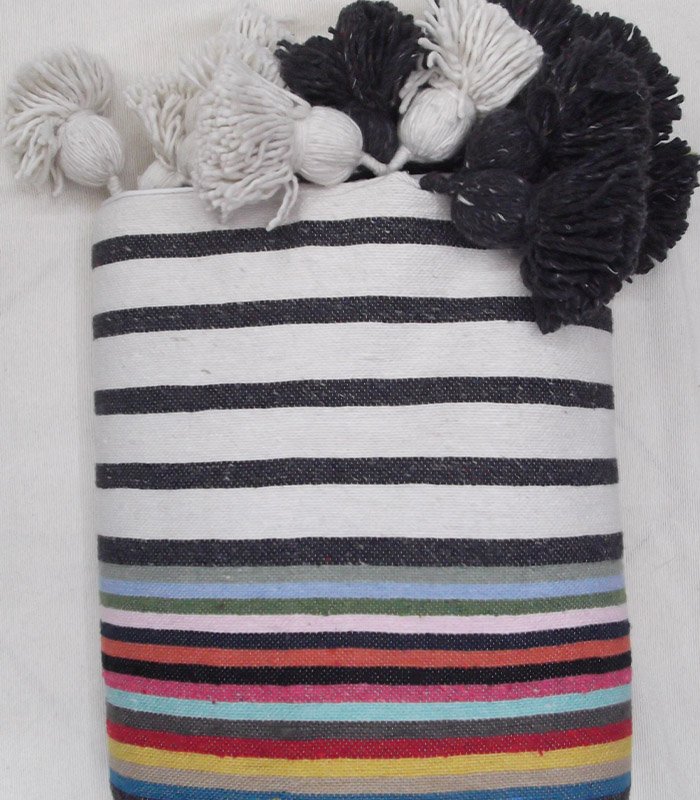 Couverture Pompom Rayé 22
