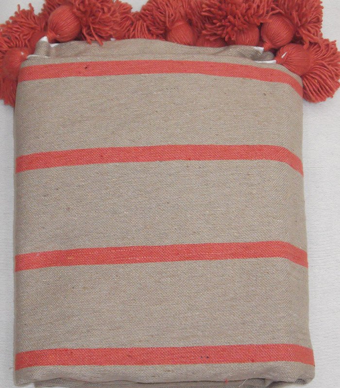 Couverture Pompom Rayé 6