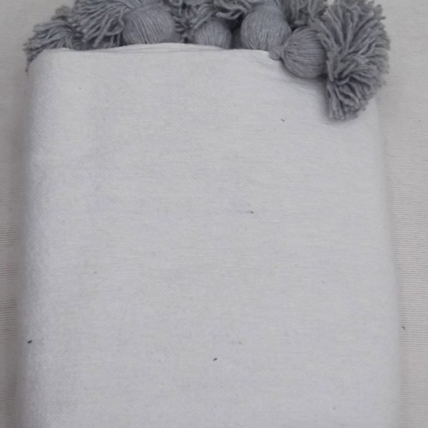 Couverture Pompom Unie 12