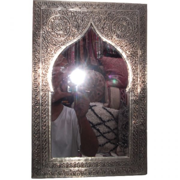 Miroir 4 métal argenté