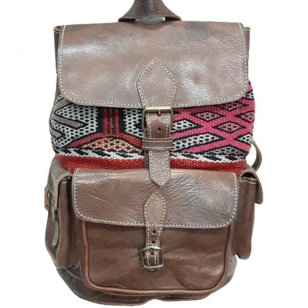 Sac à dos en Tapis et cuir 3